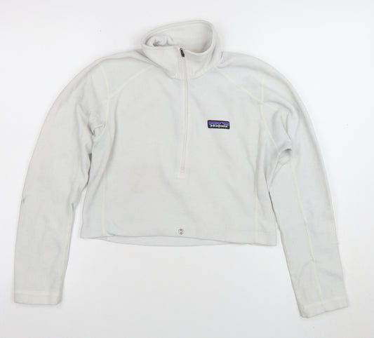 Patagonia Women’s White XS 1/2 Zip Fleece Pullover Sweatshirt