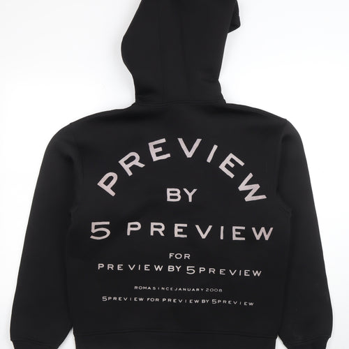 5 Preview Unisex Black XS Full Zip Hoodie with Logo Print