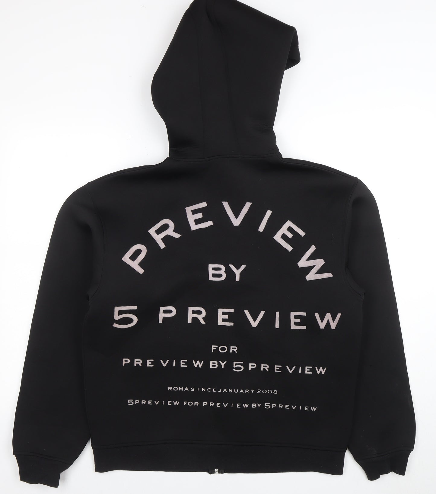 5 Preview Unisex Black XS Full Zip Hoodie with Logo Print