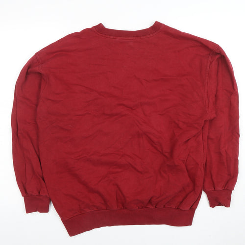 Eagle No1 Basicwear Men's Red Small Crew Neck Pullover Sweatshirt