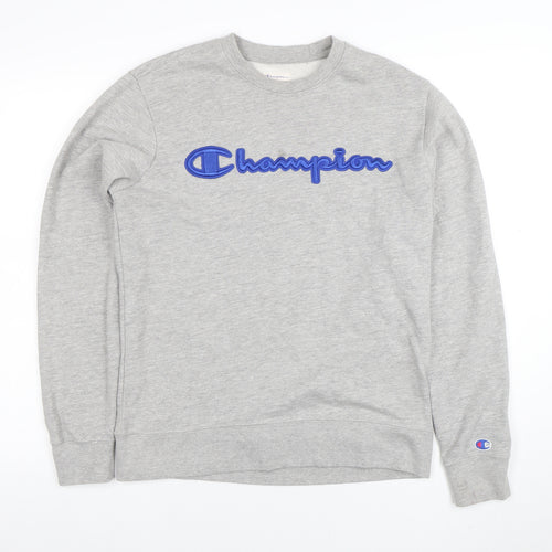 Champion Men’s Grey Small Crew Neck Pullover Sweatshirt