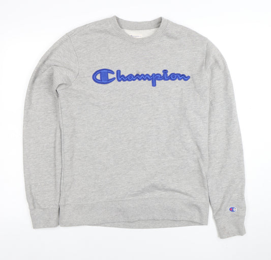 Champion Men’s Grey Small Crew Neck Pullover Sweatshirt