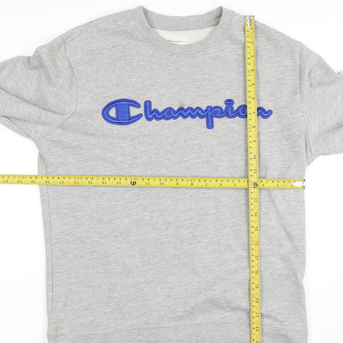 Champion Men’s Grey Small Crew Neck Pullover Sweatshirt