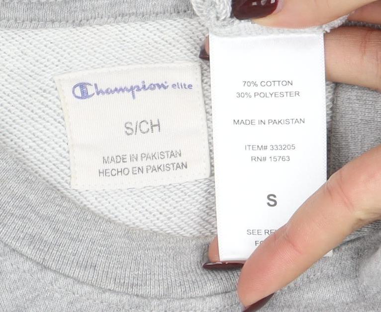 Champion Men’s Grey Small Crew Neck Pullover Sweatshirt