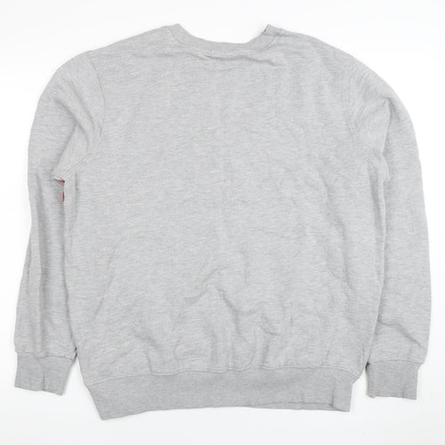 Tommy Jeans Mens Grey 2XL Logo Crew Neck Sweatshirt