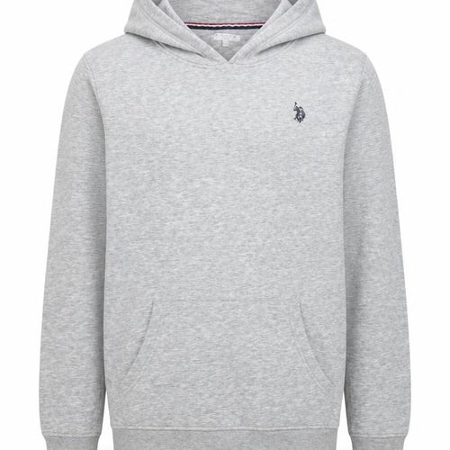 U.S. Polo Assn. Boys Grey Pullover Hoodie 14-15 Years Cotton Blend