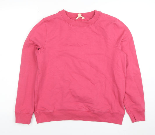 Seasalt Cornwall Womens Pink Organic Cotton Pullover Sweatshirt UK 12