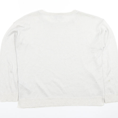 Marks and Spencer Women's Ivory Knit Long Sleeve Top Size S