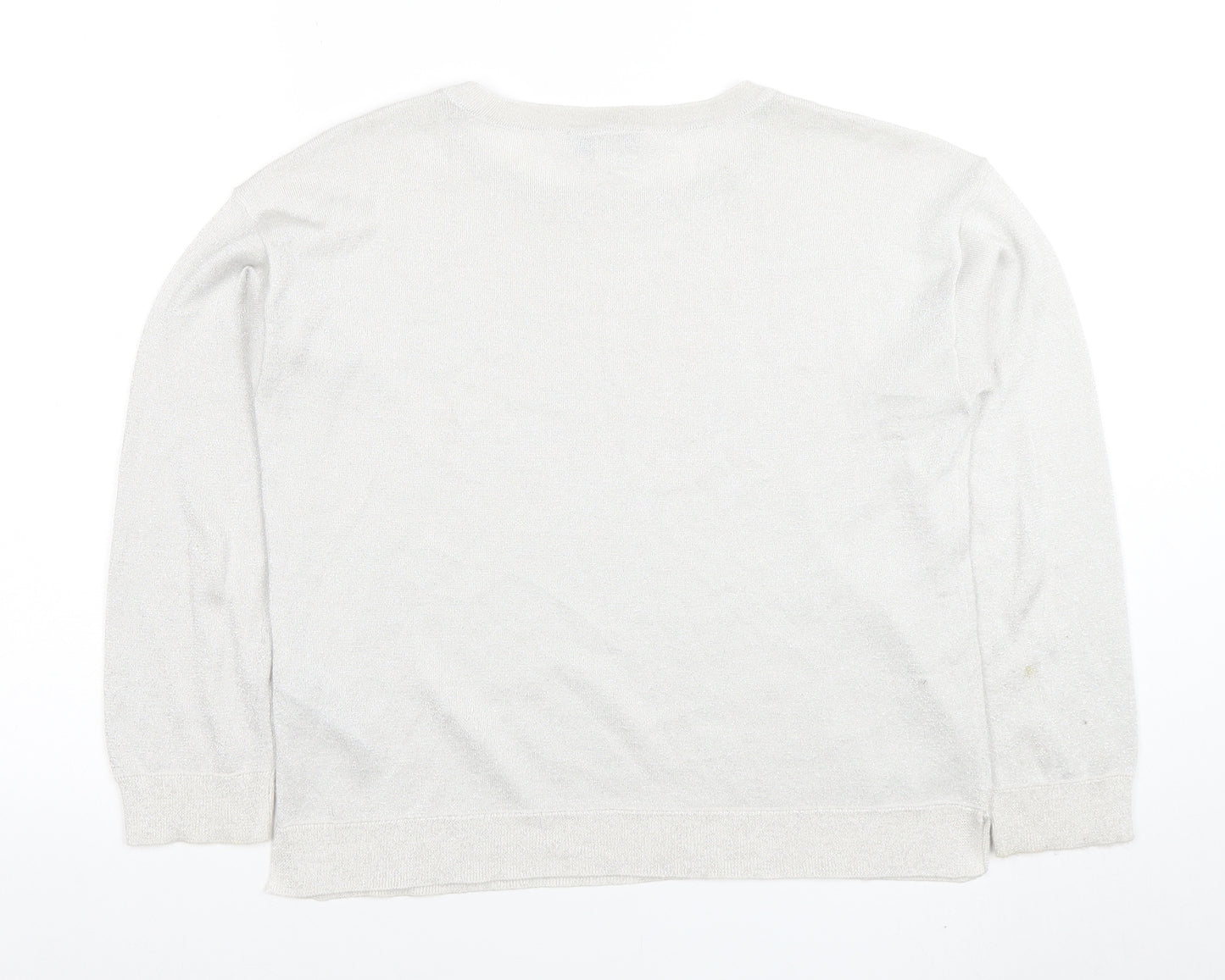 Marks and Spencer Women's Ivory Knit Long Sleeve Top Size S