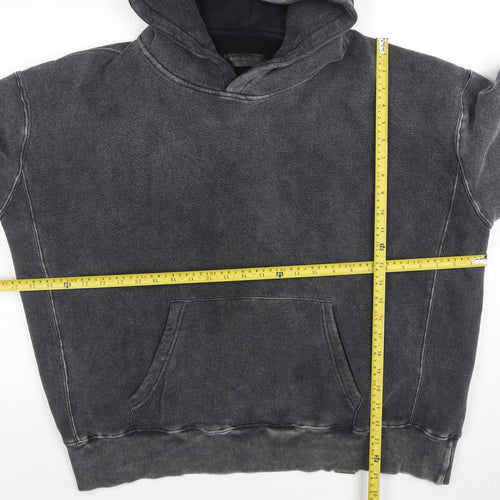 Destructive Men's Grey Pullover Hoodie Size M Heavyweight Fleece