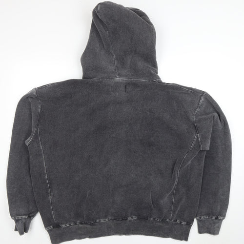 Destructive Men's Grey Pullover Hoodie Size M Heavyweight Fleece