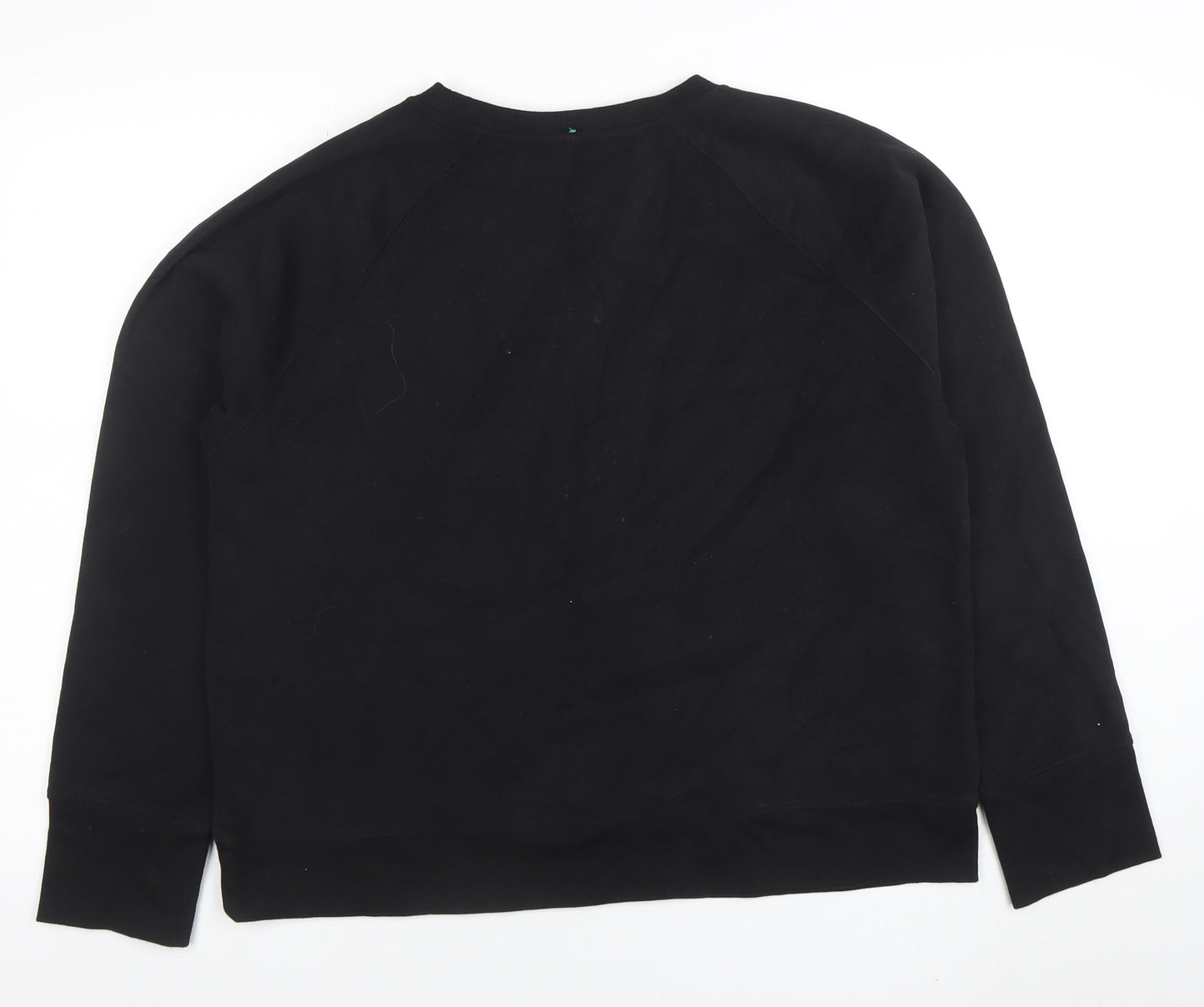 DKNY Sport Womens Black XL Pullover Sweatshirt Rhinestone Logo Casual