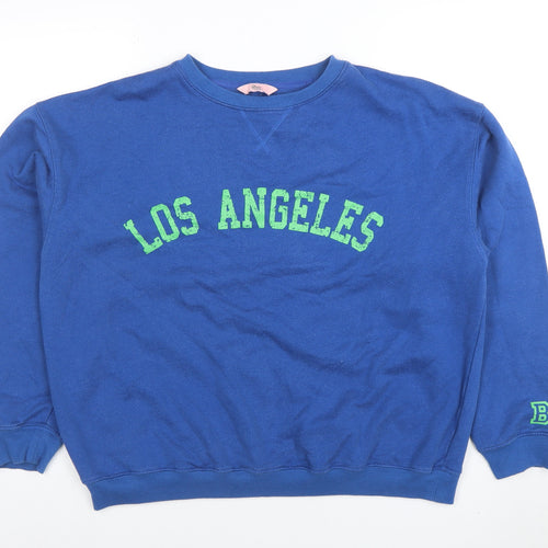 Boux Avenue Women's Blue Los Angeles Pullover Sweatshirt UK 12