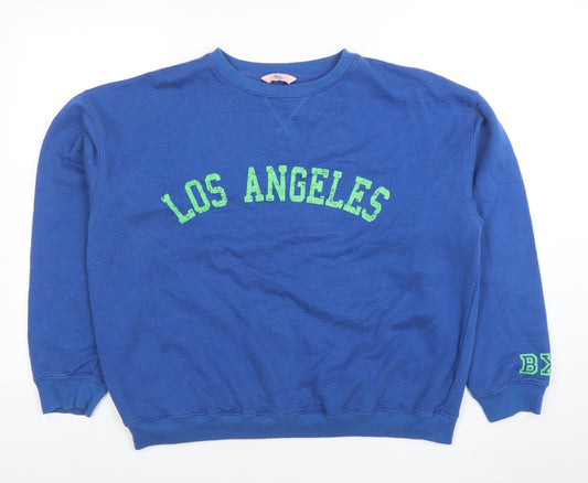 Boux Avenue Women's Blue Los Angeles Pullover Sweatshirt UK 12