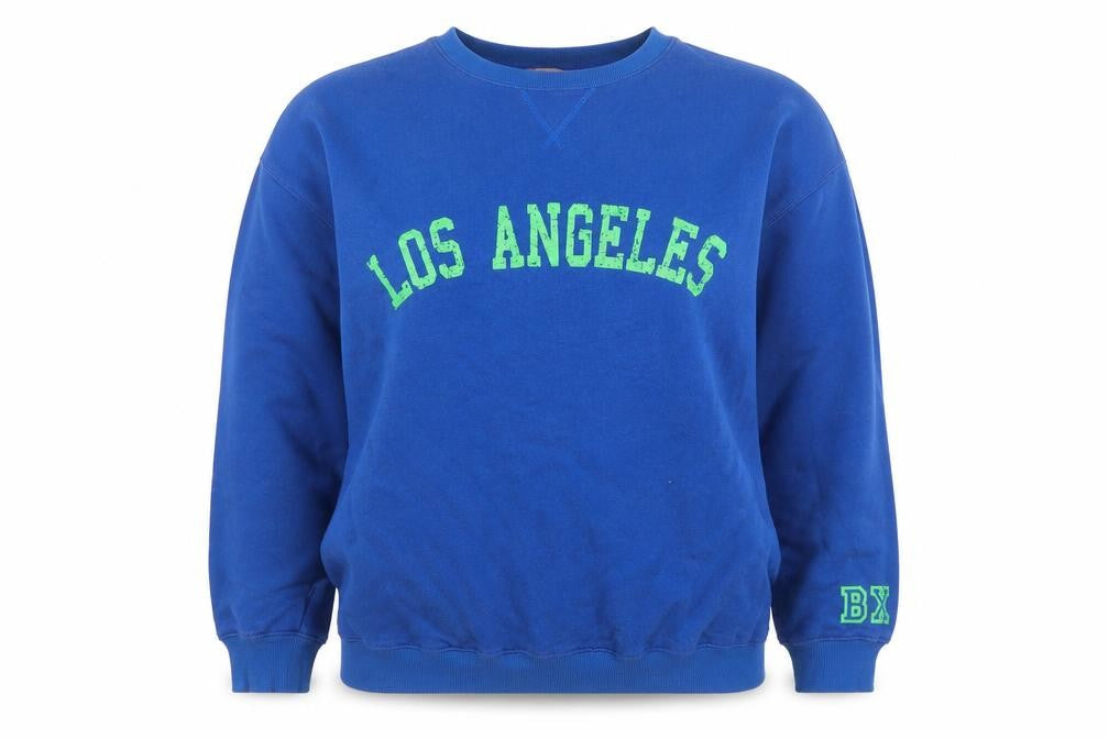 Front view of Boux Avenue Women's Blue Los Angeles Pullover Sweatshirt UK 12