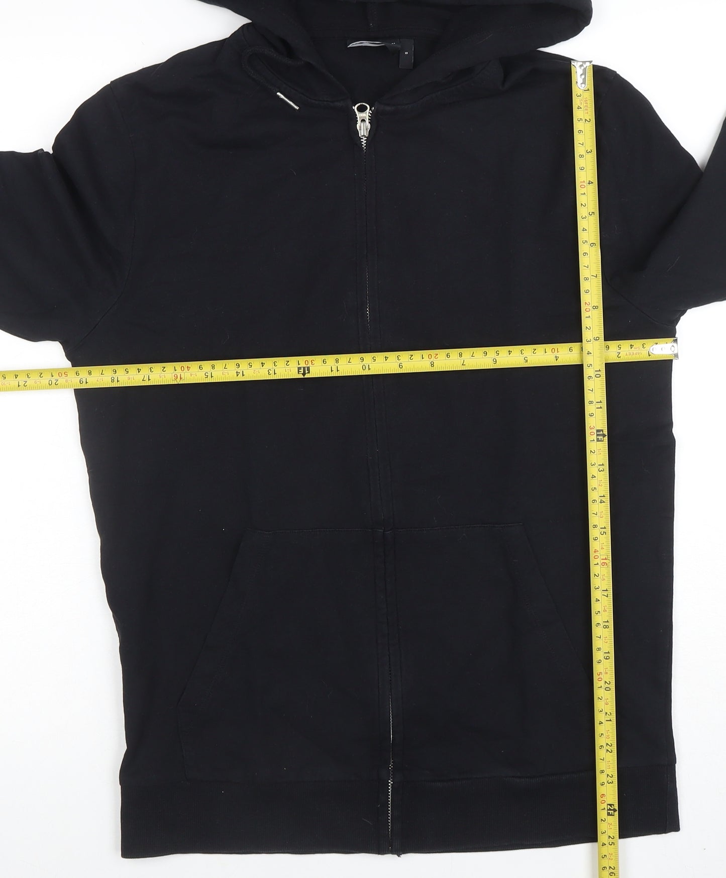 ASOS Men’s Black Full Zip Hoodie Size S Regular Fit
