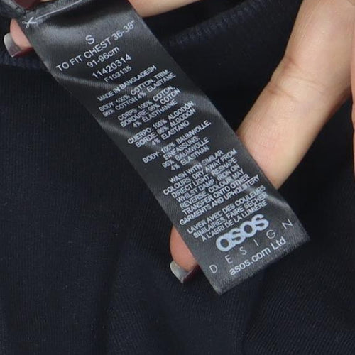 ASOS Men’s Black Full Zip Hoodie Size S Regular Fit