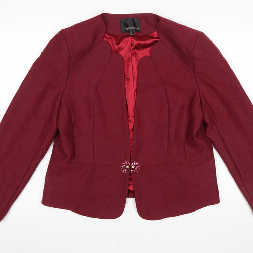Woman Times Women's Red Long Sleeve Single-Breasted Blazer 4XL