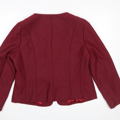 Woman Times Women's Red Long Sleeve Single-Breasted Blazer 4XL