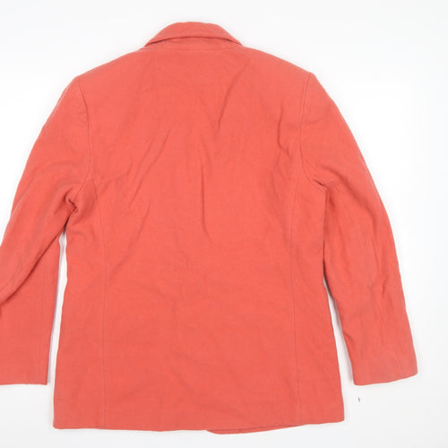 Bill Blass Women's Pink Wool Shawl Lapel Blazer Size 12