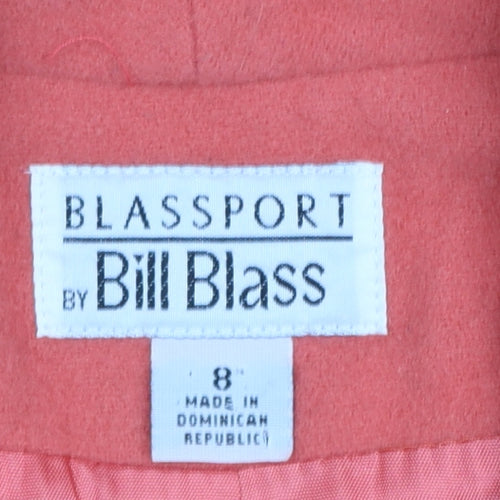 Bill Blass Women's Pink Wool Shawl Lapel Blazer Size 12