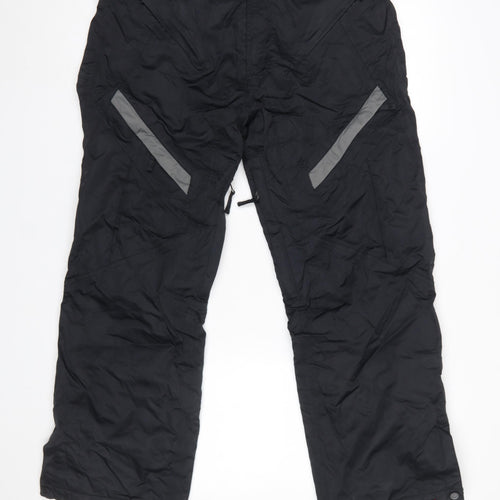 No Fear Men’s Black Snow Pants S Waterproof Insulated Winter Trousers
