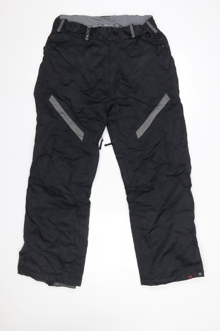 No Fear Men’s Black Snow Pants S Waterproof Insulated Winter Trousers