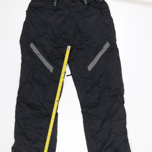 No Fear Men’s Black Snow Pants S Waterproof Insulated Winter Trousers