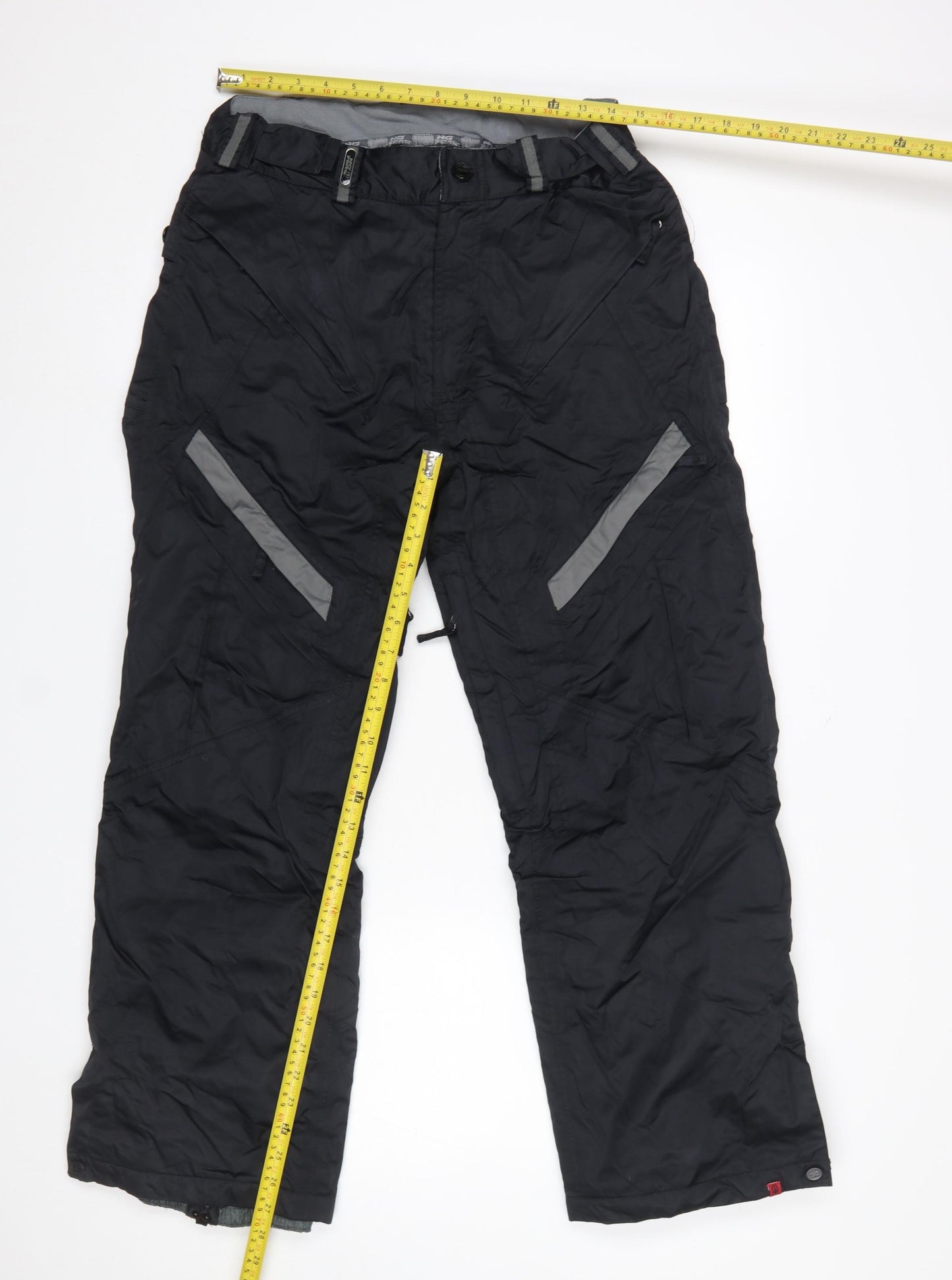 No Fear Men’s Black Snow Pants S Waterproof Insulated Winter Trousers
