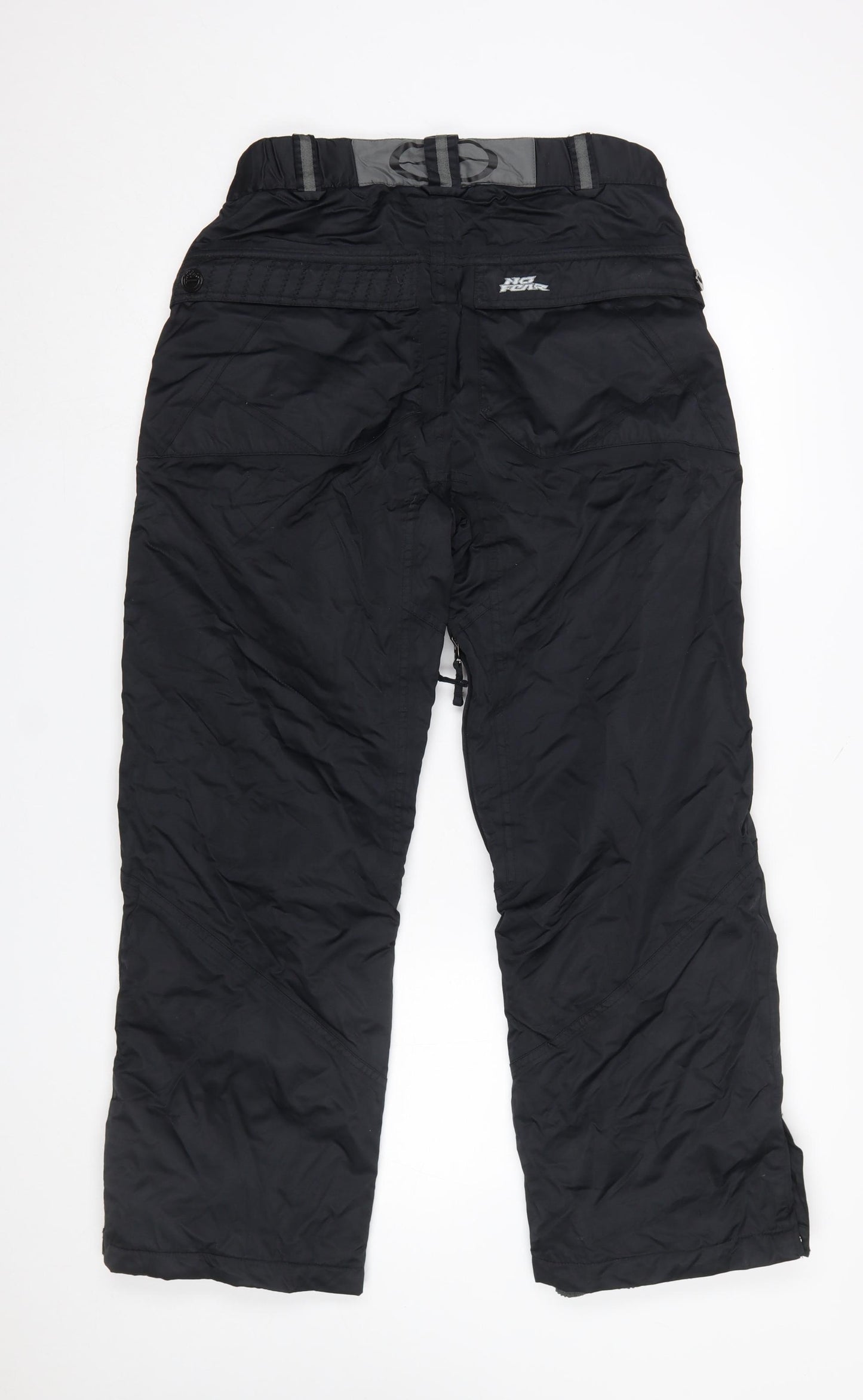 No Fear Men’s Black Snow Pants S Waterproof Insulated Winter Trousers