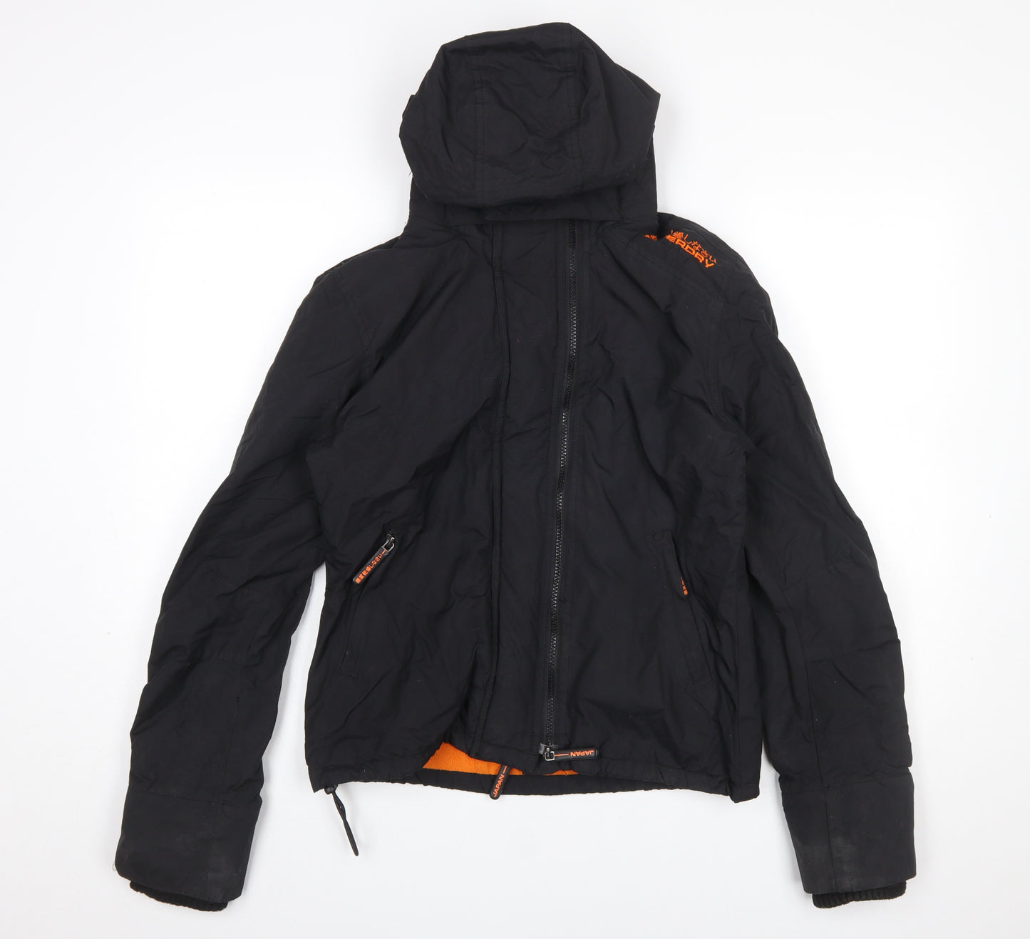 Superdry Men's Black Hooded Windbreaker Jacket Size M