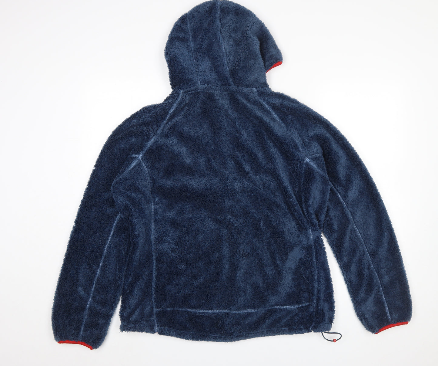 Weird Fish Women's Blue Hooded Fleece Jacket Size 18