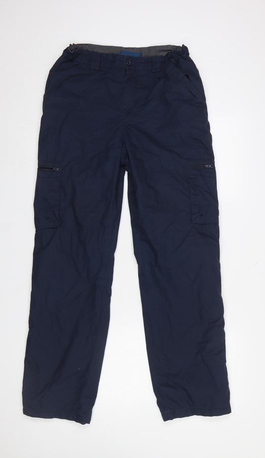 Mountain Warehouse Men's Blue Cargo Trousers Size 30 Winter Trek II