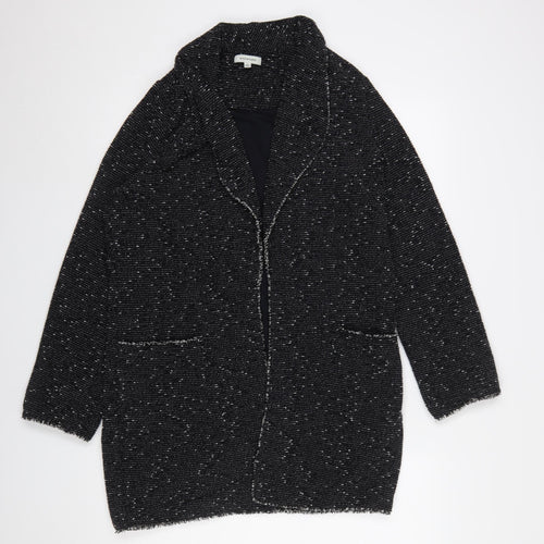 Max Studio Women Black Bouclé Long Blazer Jacket L