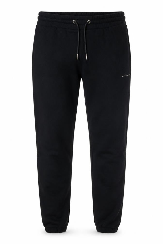 Front view of Bee Inspired Men's Black Slim Fit Jogger Trousers, size M