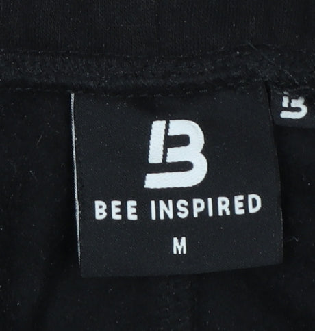 Bee Inspired Men's Black Slim Fit Jogger Trousers Size M