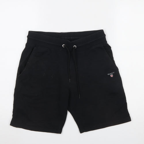 GANT Men's Black Sweat Shorts Size S Elastic Waist Casual
