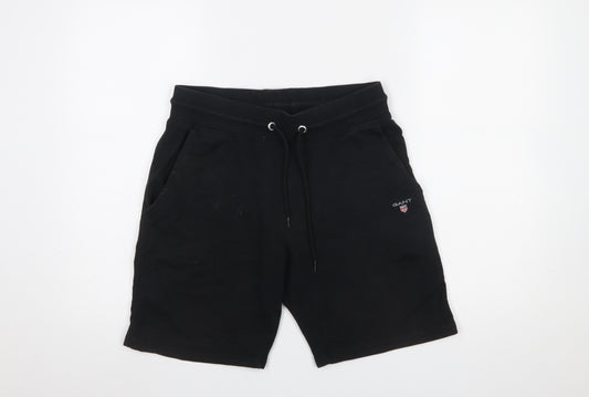 GANT Men's Black Sweat Shorts Size S Elastic Waist Casual