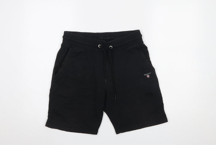 GANT Men's Black Sweat Shorts Size S Elastic Waist Casual