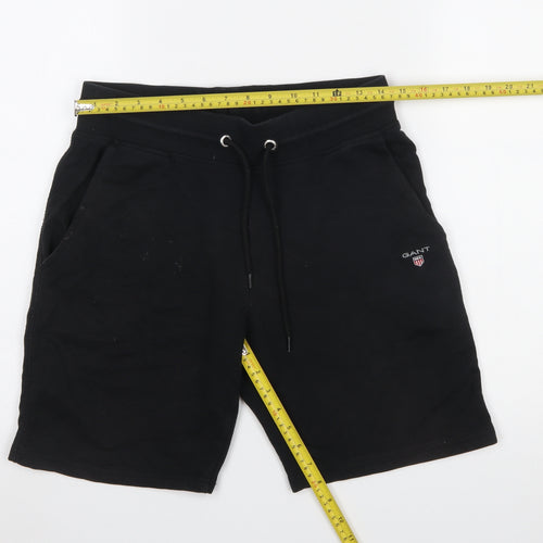 GANT Men's Black Sweat Shorts Size S Elastic Waist Casual