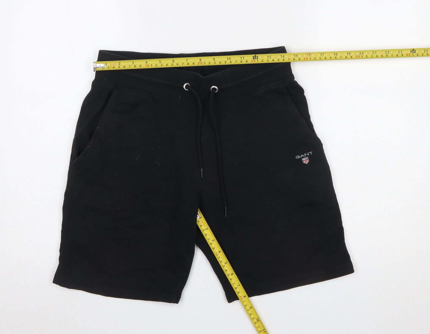GANT Men's Black Sweat Shorts Size S Elastic Waist Casual