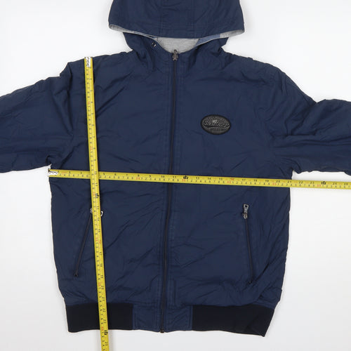 Springfield Men's Blue Hooded Windbreaker Jacket Size L