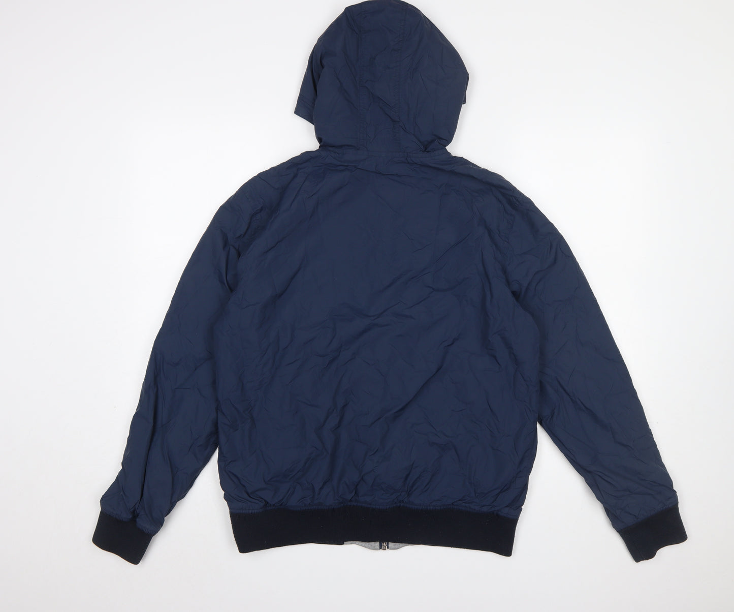 Springfield Men's Blue Hooded Windbreaker Jacket Size L