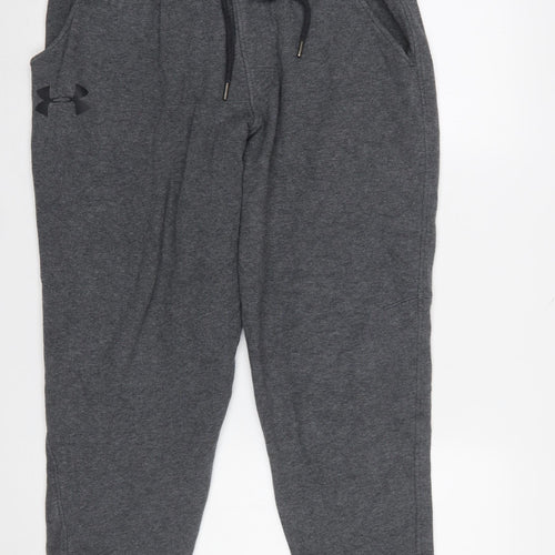 Under Armour Men's Grey Jogger Sweatpants L Fleece Athletic Trousers