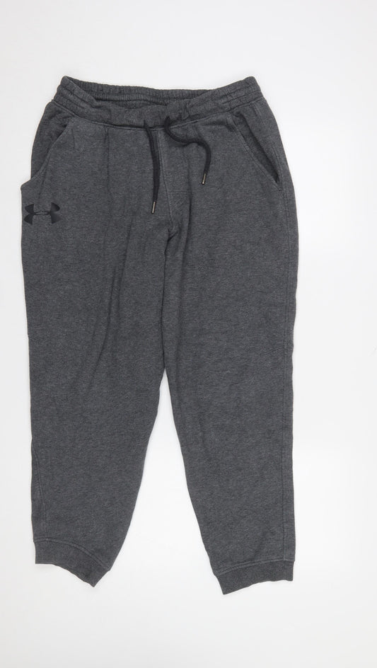 Under Armour Men's Grey Jogger Sweatpants L Fleece Athletic Trousers