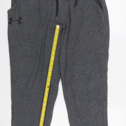 Under Armour Men's Grey Jogger Sweatpants L Fleece Athletic Trousers