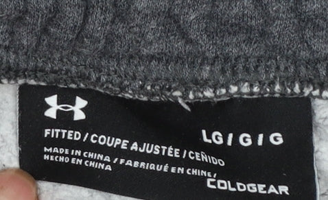 Under Armour Men's Grey Jogger Sweatpants L Fleece Athletic Trousers