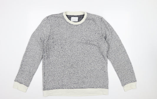 Samsøe Samsøe Men Clear Cotton Knit Crew Neck Jumper Size L