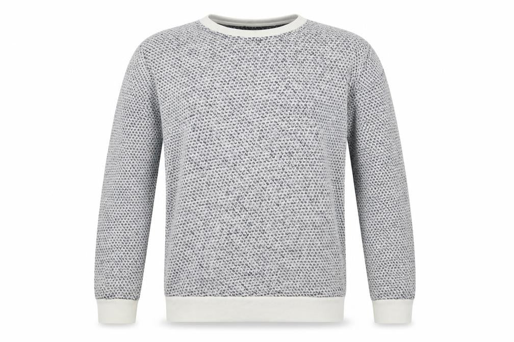 Front view of Samsøe Samsøe Men Clear Cotton Knit Crew Neck Jumper, size L