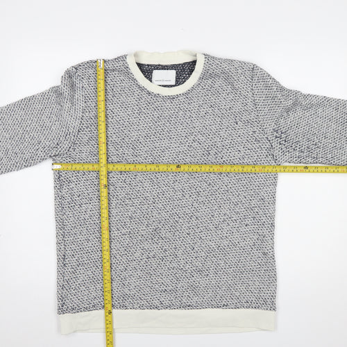 Samsøe Samsøe Men Clear Cotton Knit Crew Neck Jumper Size L